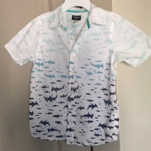 OshKosh shirt boy size 12 sharks theme like new